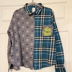 Disney Parks super soft Haunted Mansion flannel shirt, unisex size XL